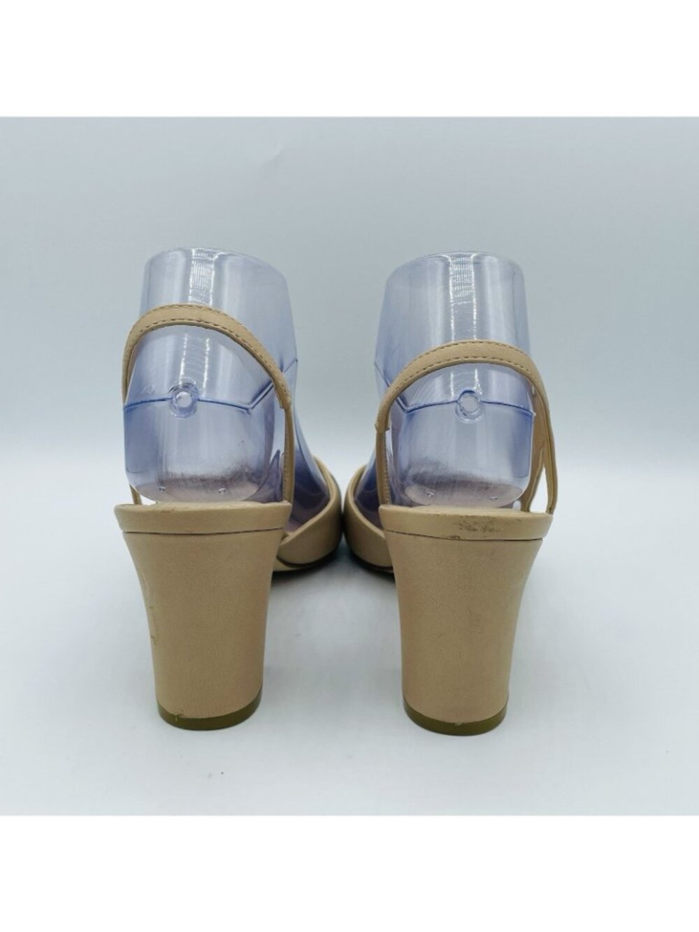 Ivanka Trump Shoes Womens Size 8.5 M Beige Liah Leather Slingback Heels Sandals - Picture 7 of 10